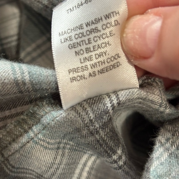 Pendleton Men's Cotton Plaid Flannel Shirt Button Up Green Gray Pocket L - Picture 6 of 8